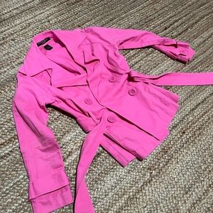 Hot pink pea coat